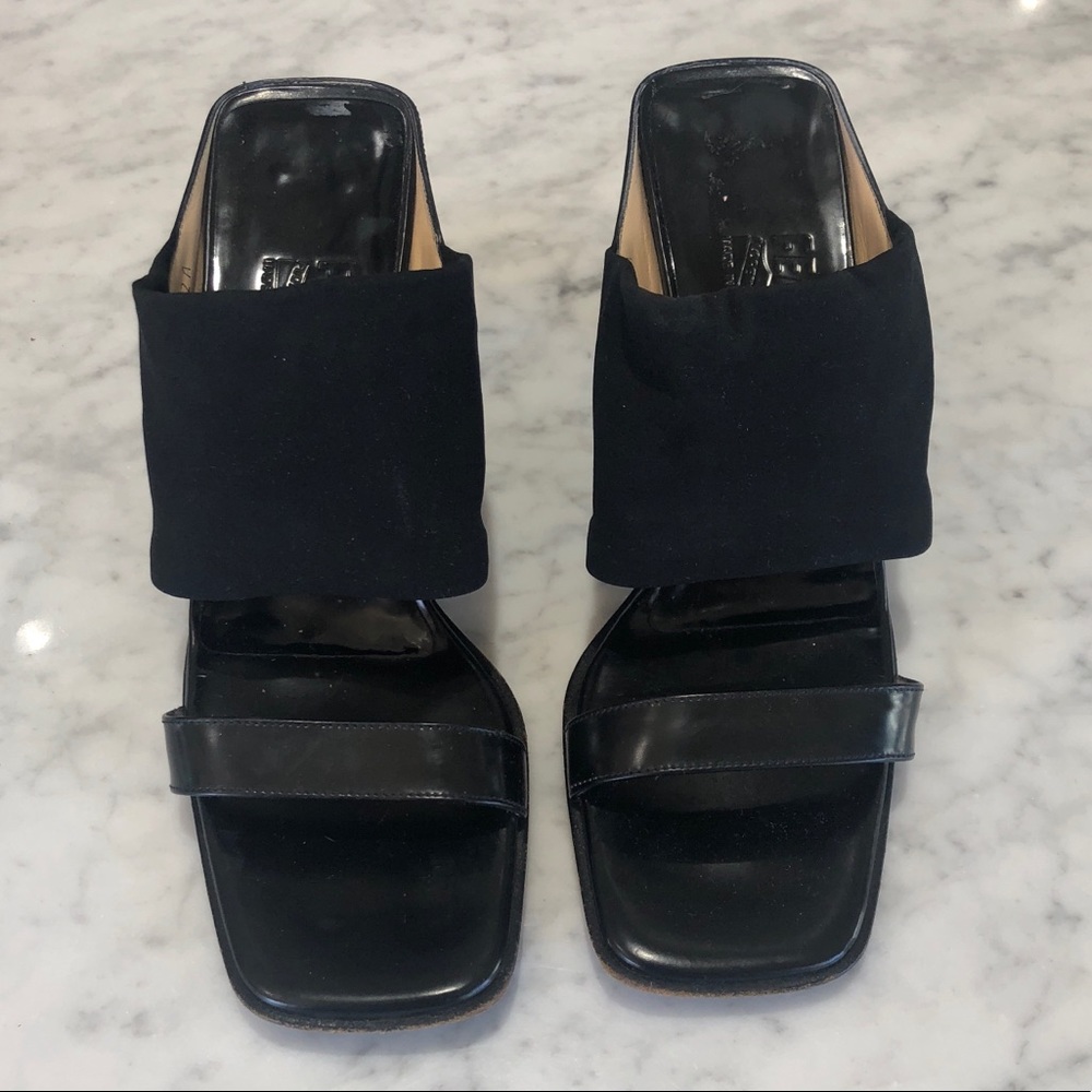 Authentic Ferragamo Block Heel w/ Square Toe